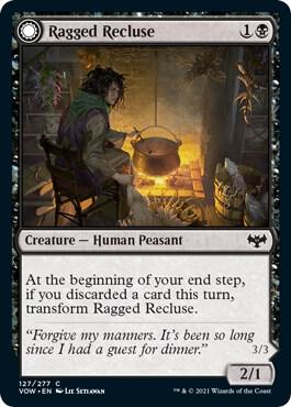 Ragged Recluse 127 card from Innistrad: Crimson Vow
