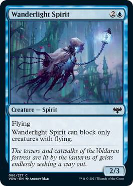 Wanderlight Spirit 86 card from Innistrad: Crimson Vow