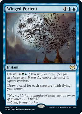 Winged Portent 89 card from Innistrad: Crimson Vow