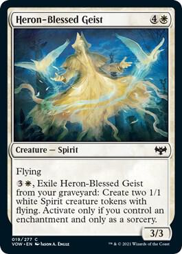 Heron-Blessed Geist 19 card from Innistrad: Crimson Vow