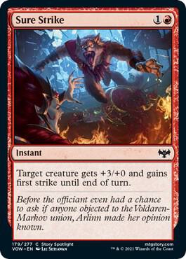 Sure Strike 179 card from Innistrad: Crimson Vow