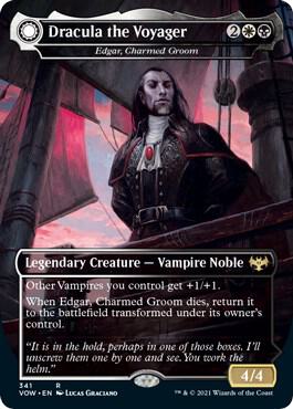 Dracula the Voyager - Edgar, Charmed Groom 341 card from Innistrad: Crimson Vow