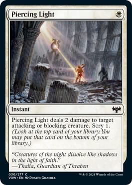 Piercing Light 30 card from Innistrad: Crimson Vow