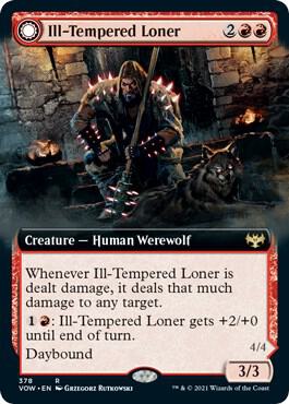 Ill-Tempered Loner (Extended Art) 378 card from Innistrad: Crimson Vow
