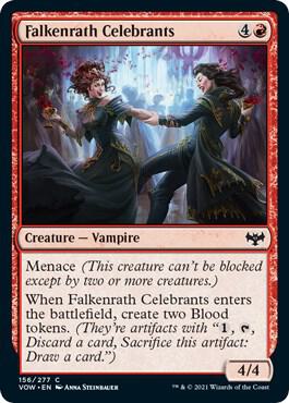 Falkenrath Celebrants 156 card from Innistrad: Crimson Vow