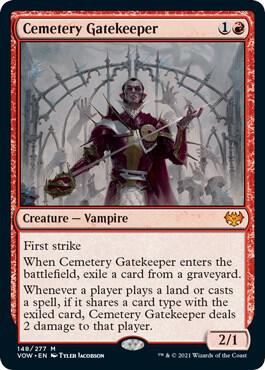 Cemetery Gatekeeper 148 card from Innistrad: Crimson Vow