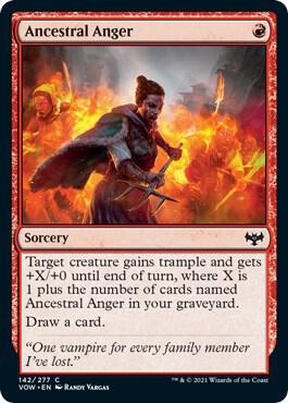 Ancestral Anger 142 card from Innistrad: Crimson Vow