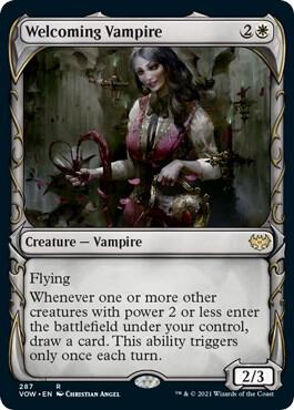 Welcoming Vampire (Showcase) 287 card from Innistrad: Crimson Vow
