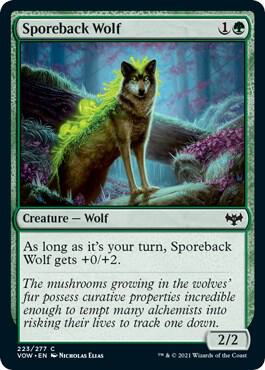 Sporeback Wolf 223 card from Innistrad: Crimson Vow