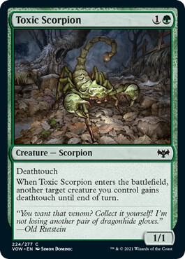 Toxic Scorpion 224 card from Innistrad: Crimson Vow