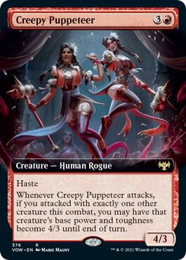 Creepy Puppeteer (Extended Art) 376 card from Innistrad: Crimson Vow