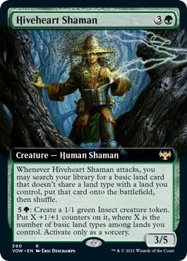 Hiveheart Shaman (Extended Art) 390 card from Innistrad: Crimson Vow