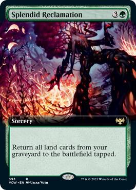 Splendid Reclamation (Extended Art) 393 card from Innistrad: Crimson Vow