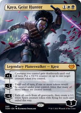 Kaya, Geist Hunter (Borderless) 280 card from Innistrad: Crimson Vow