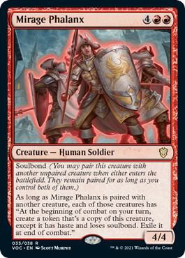 Mirage Phalanx 35 card from Commander: Innistrad: Crimson Vow