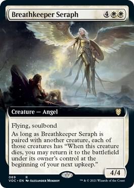 Breathkeeper Seraph (Extended Art) 69 card from Commander: Innistrad: Crimson Vow