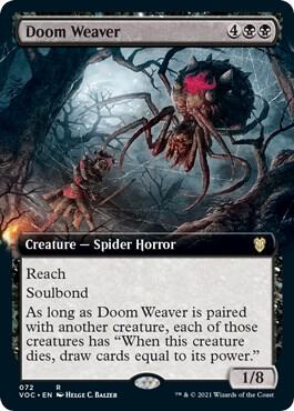 Doom Weaver (Extended Art) 72 card from Commander: Innistrad: Crimson Vow