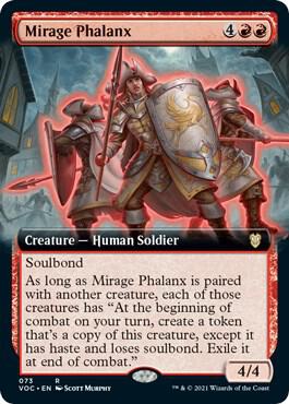 Mirage Phalanx (Extended Art) 73 card from Commander: Innistrad: Crimson Vow