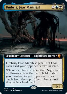 Umbris, Fear Manifest (Extended Art) 76 card from Commander: Innistrad: Crimson Vow