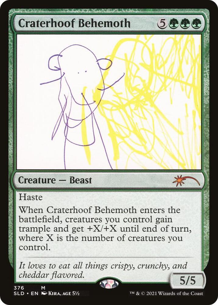 Craterhoof Behemoth 376 card from Secret Lair Drop Series