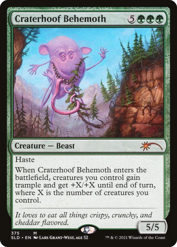 Craterhoof Behemoth 375 card from Secret Lair Drop Series