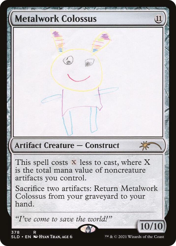 Metalwork Colossus 378 card from Secret Lair Drop Series