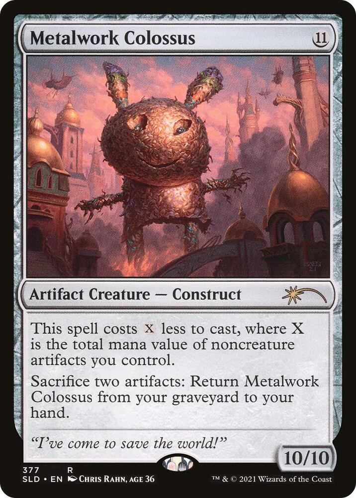 Metalwork Colossus 377 card from Secret Lair Drop Series