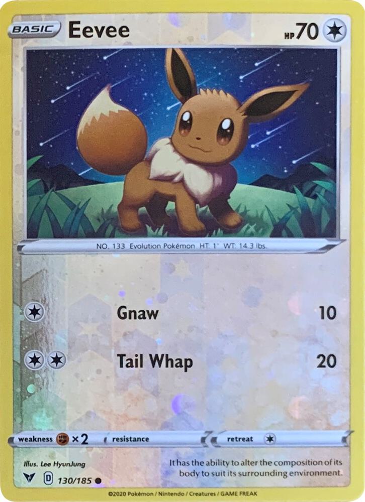 Eevee (Reverse Cosmos Holo) 130/185 card from Miscellaneous Cards & Products