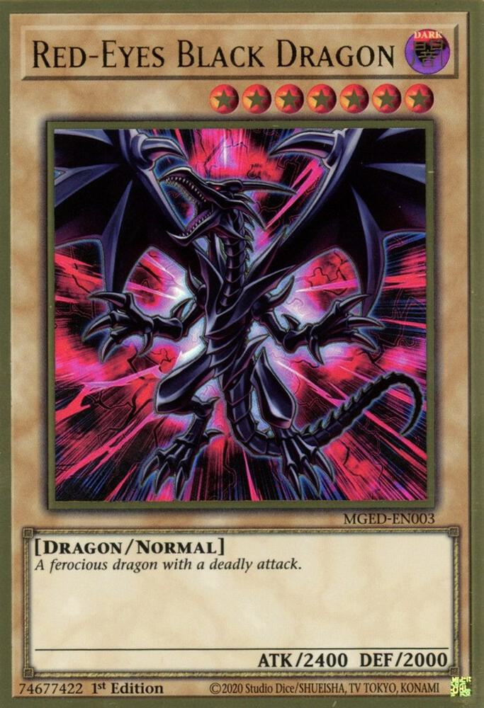 Red-Eyes Black Dragon MGED-EN003 card from Maximum Gold: El Dorado