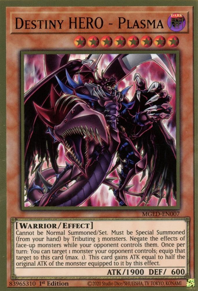 Destiny HERO - Plasma MGED-EN007 card from Maximum Gold: El Dorado