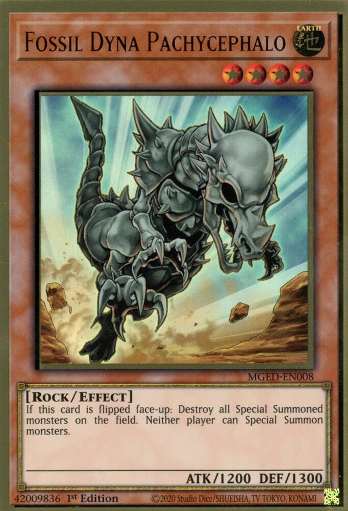 Fossil Dyna Pachycephalo MGED-EN008 card from Maximum Gold: El Dorado