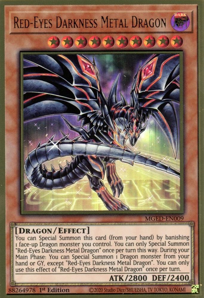 Red-Eyes Darkness Metal Dragon (Alternate Art) MGED-EN009 card from Maximum Gold: El Dorado