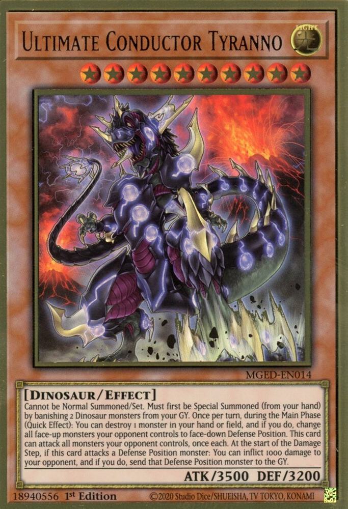 Ultimate Conductor Tyranno MGED-EN014 card from Maximum Gold: El Dorado