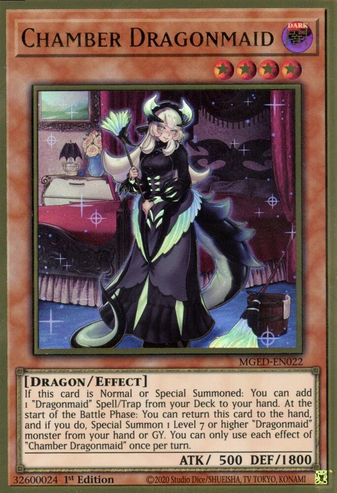 Chamber Dragonmaid MGED-EN022 card from Maximum Gold: El Dorado