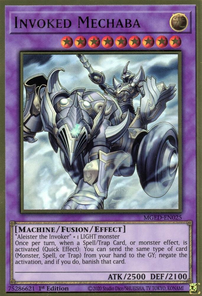 Invoked Mechaba MGED-EN025 card from Maximum Gold: El Dorado