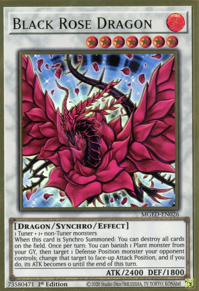 Black Rose Dragon MGED-EN026 card from Maximum Gold: El Dorado