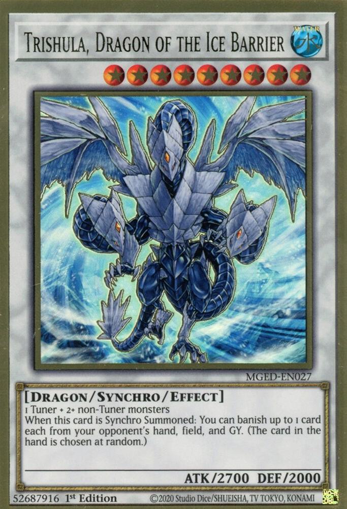 Trishula, Dragon of the Ice Barrier MGED-EN027 card from Maximum Gold: El Dorado