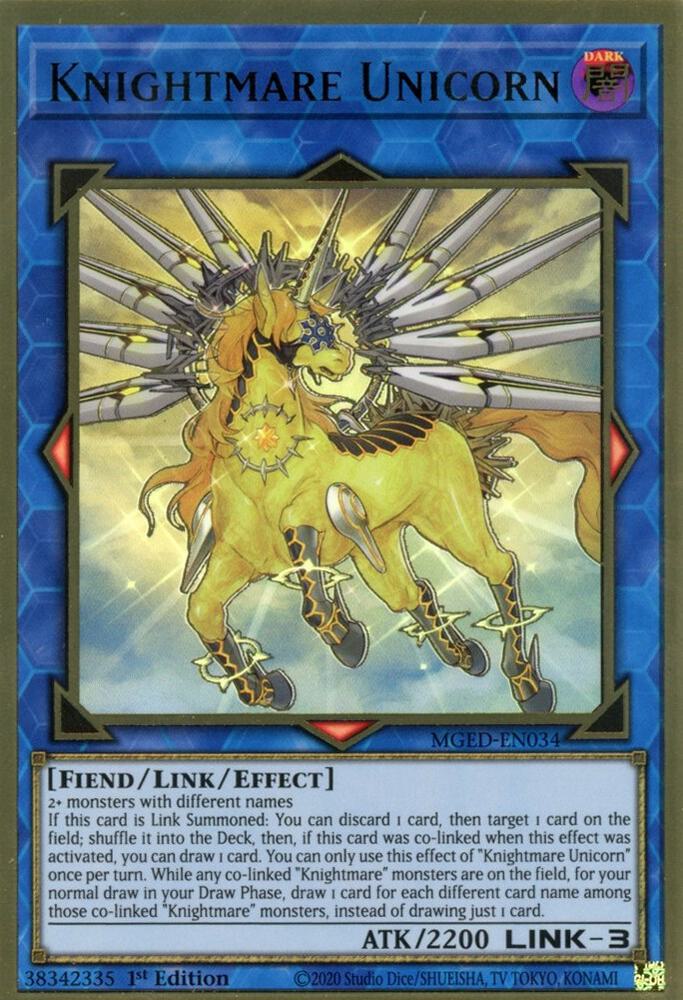 Knightmare Unicorn MGED-EN034 card from Maximum Gold: El Dorado