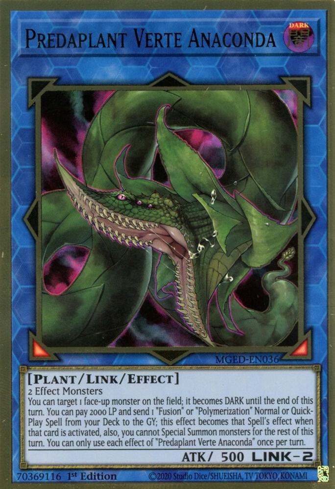 Predaplant Verte Anaconda MGED-EN036 card from Maximum Gold: El Dorado
