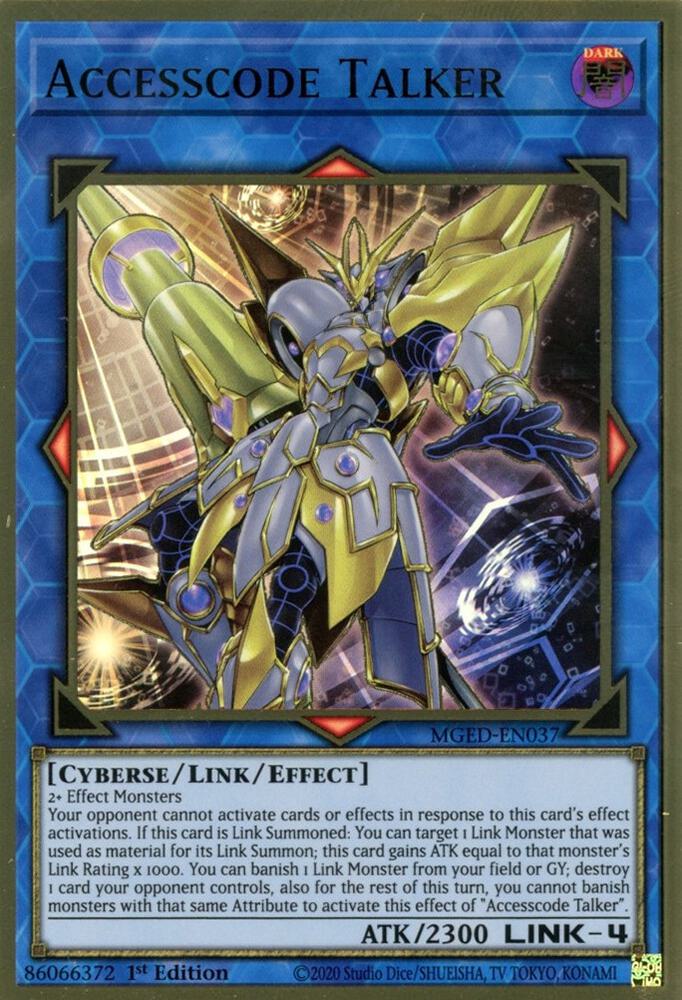 Accesscode Talker MGED-EN037 card from Maximum Gold: El Dorado
