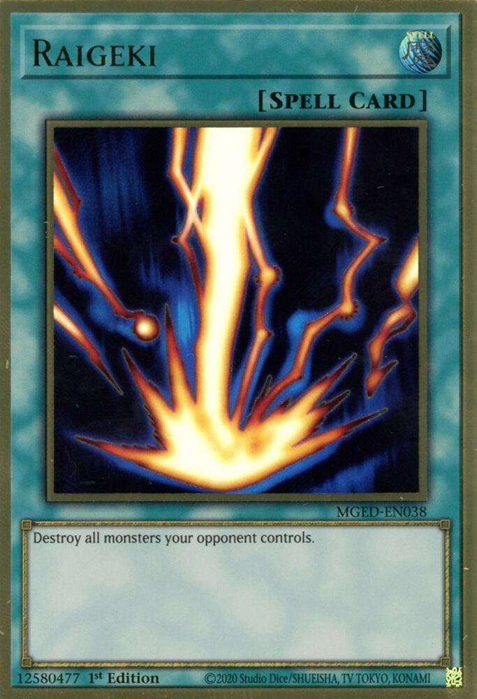 Raigeki MGED-EN038 card from Maximum Gold: El Dorado