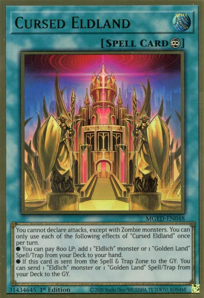 Cursed Eldland MGED-EN048 card from Maximum Gold: El Dorado