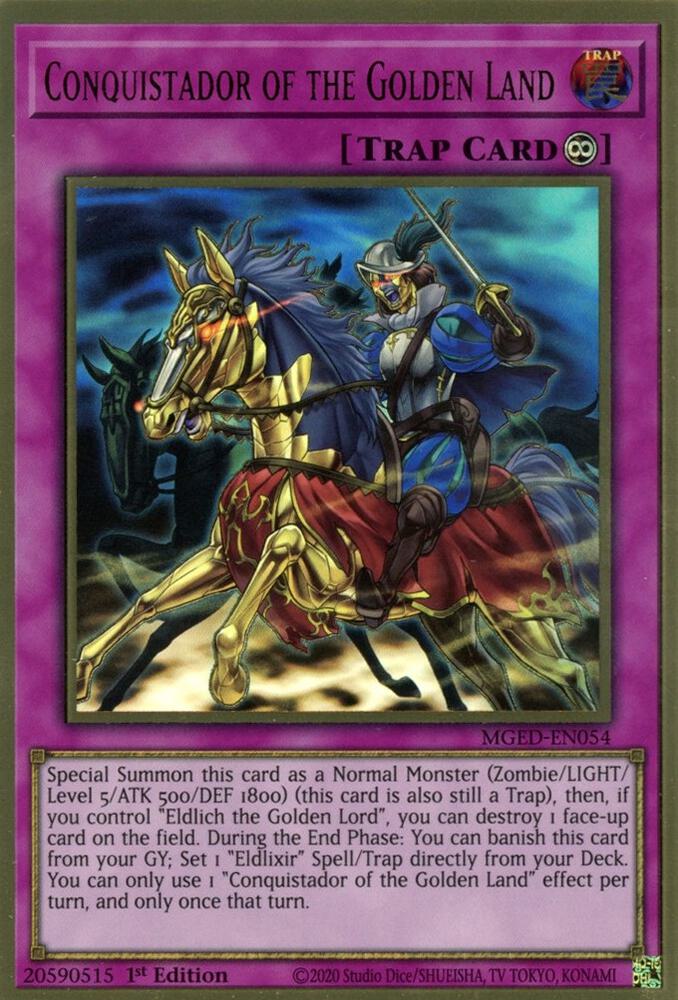 Conquistador of the Golden Land MGED-EN054 card from Maximum Gold: El Dorado