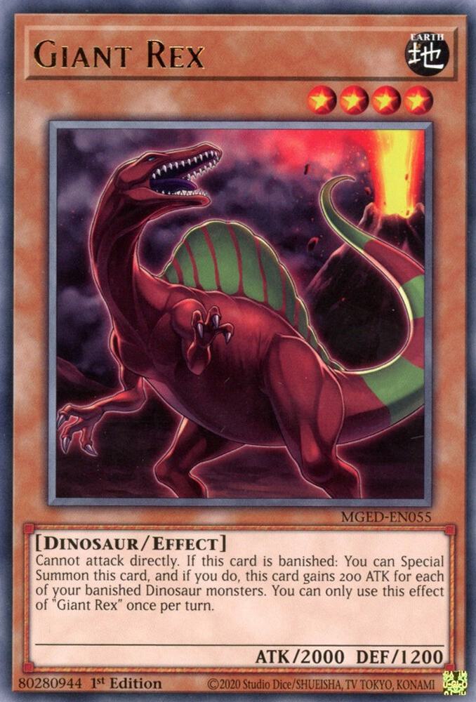 Giant Rex MGED-EN055 card from Maximum Gold: El Dorado
