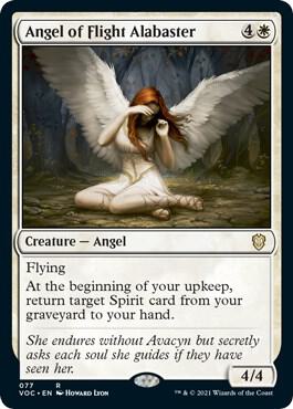 Angel of Flight Alabaster 77 card from Commander: Innistrad: Crimson Vow