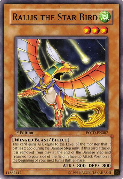 Rallis the Star Bird POTD-EN007 card from Power of the Duelist