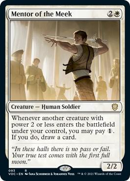 Mentor of the Meek 93 card from Commander: Innistrad: Crimson Vow