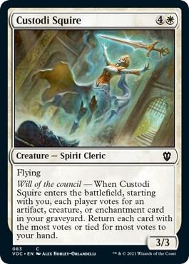 Custodi Squire 83 card from Commander: Innistrad: Crimson Vow
