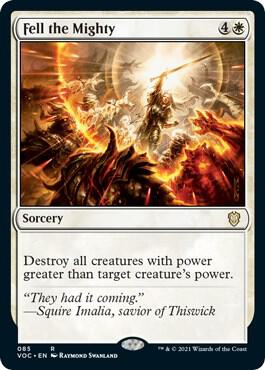 Fell the Mighty 85 card from Commander: Innistrad: Crimson Vow