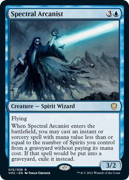 Spectral Arcanist 15 card from Commander: Innistrad: Crimson Vow